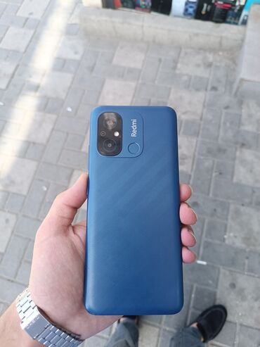 telefon flai 2: Xiaomi Redmi 12C, 128 ГБ, цвет - Синий, 
 Кнопочный, Отпечаток пальца