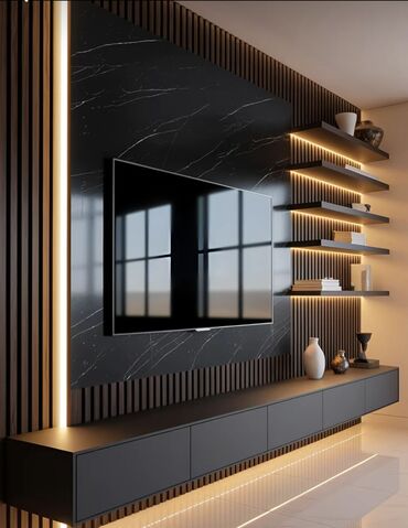 TV altlığı: Düz TV altlığı, Polkalı, Laminat — 7