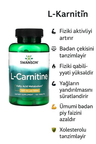 Yağ yandırılmasına kömək edir Yağ turşularını enerjiyə çevirir