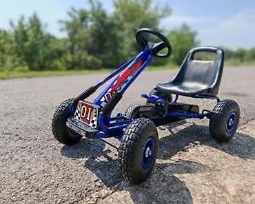 Dečije sportske igračke: Dečji pedalan karting „01“ - Robusna metalna konstrukcija - Podesivo — 19
