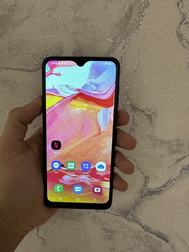 baku electronics samsung a70: Samsung Galaxy A70, 128 GB, rəng - Göy, Qırıq