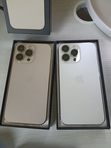 Apple iPhone: IPhone 13 Pro, Б/у, 256 ГБ, Золотой, Наушники, Зарядное устройство, Защитное стекло, 86 %