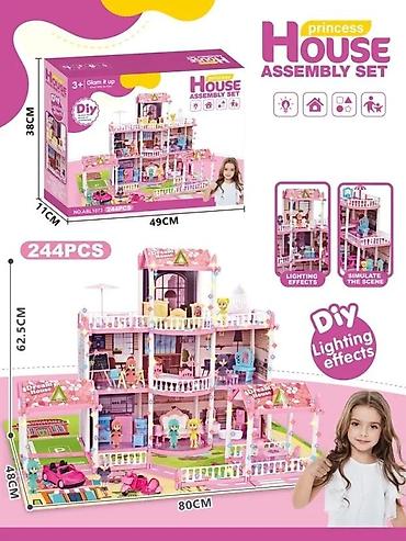 bager igracka za decu: Velika kuća za lutke – Princess House Assembly Set, 244 delova - — 3