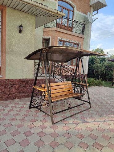 Садовые качели: Садовые качели Со спинкой, С крышей — 14