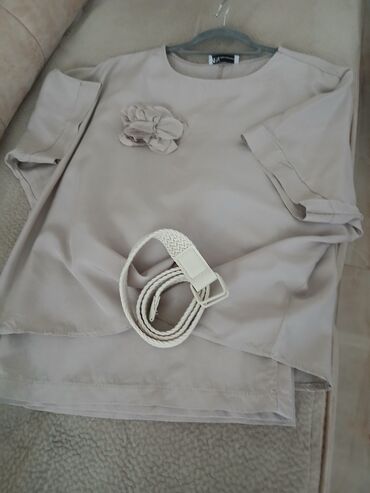 ledzend pantalone: Zara, L (EU 40), Jednobojni, bоја - Bež
