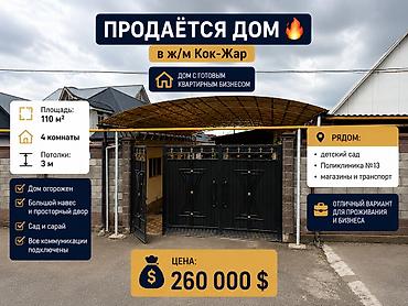 Продажа коттеджей и домов: 🔥 Продаётся дом в ж/м Кок-Жар 🔥 🏡 Дом с готовым квартирным бизнесом 📐 — 1