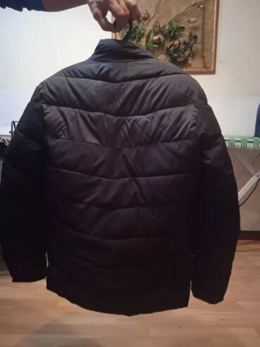 большие размеры мужской одежды: Мужская куртка, 5XL (EU 50), Adidas, Б/у, цвет - Черный, Самовывоз