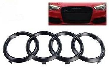 Nalepnice za automobile: Audi prednji znak Sivi i crni 273 x 95mm. Zamenski znakovi Audi — 12