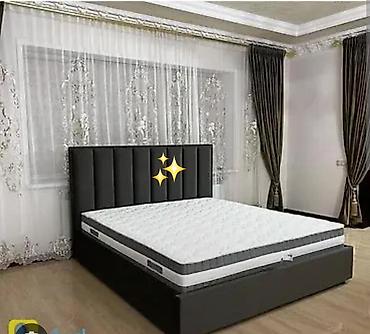 Çarpayılar: Mebel: Yumşaq başlıqlı, qara rəngli iki nəfərlik çarpayı və ortopedik — 1