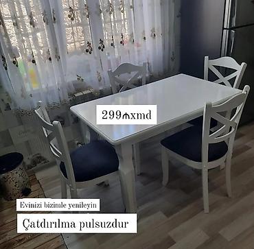 masaustu isiq: Mətbəx üçün, Yeni, Açılmayan, Dördbucaq masa, 4 stul — 2