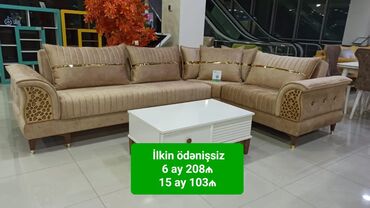 Divan və masa dəstləri: Yeni, Künc divan, Qonaq otağı üçün, Açılan — 24