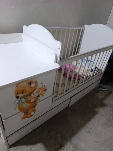 прикроватные тумбочки трансформеры: Балдар үчүн трансформер керебет, Башка түрү, түсү - Ак