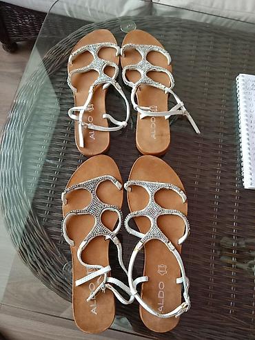 Босоножки, 38, Aldo, Новый, цвет - Серебристый, Самовывоз