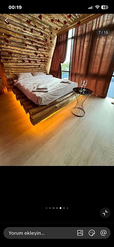 Bağ evlərinin kirayəsi: Dağ menzereli İsti hovuzlu A-frame ev Evin heyetinde ayrica bisetka — 5