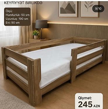 Möhkəm taxta çərçivəli tək nəfərlik çarpayı. Xüsusiyyətlər: - Ölçü lalafo.az -da Möhkəm taxta çərçivəli tək nəfərlik çarpayı. Xüsusiyyətlər: - Ölçü