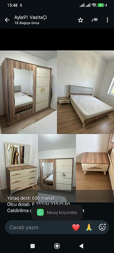 Yataq desti 600 manat Olcu dolab E 212/H 210/D 60. Catdirilma lalafo.az -da Yataq desti 600 manat Olcu dolab E 212/H 210/D 60. Catdirilma