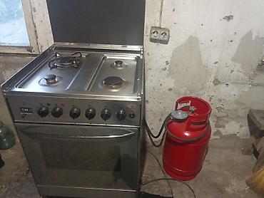 водонагреватель для кухни: Газовая плита с духовкой + газовый баллон и холодильник Плита: - — 1
