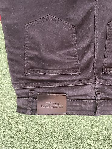 джинс: Мужские джинсы Fashion Jeans - Цвет: черный с контрастными красными — 2
