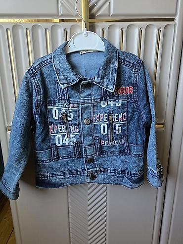 Uşaq üçün cins dəst - 2 parçadan ibarət: cins jaket və cins şalvar -