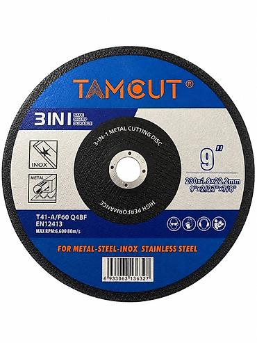 ev saatlari: TAMCUT 3-in-1 Metal Kəsmə Diski - Ölçü: 230 x 1.8 x 22.2 mm (9" x — 1