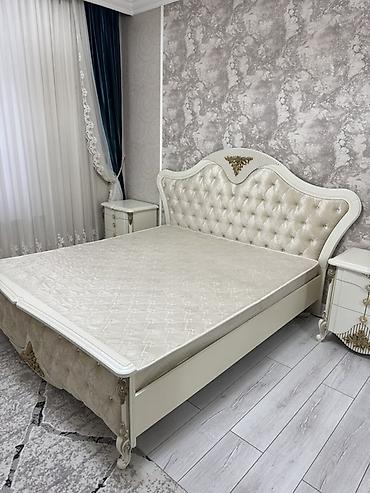 Спальные гарнитуры: Спальный гарнитур, Б/у, Двуспальная кровать, Шкаф, Комод, Кыргызстан, Самовывоз, цвет - Белый — 6