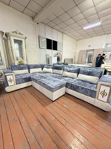 мягкая мебель в зал: Угловые модульные диваны с оттоманкой и пуфами - Формат: крупные П- и — 2