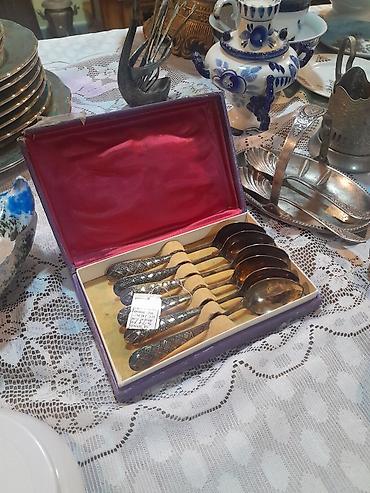 qab qasiq: Gümüş çay qaşıqları dəsti – 6 ədəd - Material: 875 əyarlı gümüş — 3