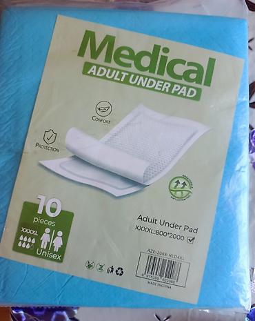 Digər tibbi məhsullar: Yataq uzluyu 1ededi0.80 qepik Medical Adult Under Pad – böyüklər üçün — 1