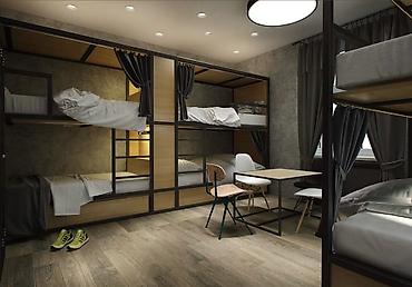 Двухъярусные кровати: Металлические двухъярусные кровати «капсульного» типа для — 2