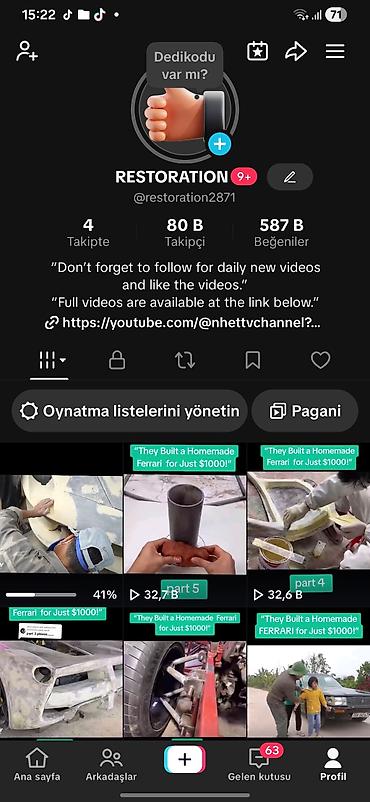 a frame tikintisi: Xidmət: TikTok kontent yaradıcı profili – “RESTORATION” — 3