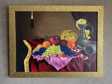 ağ qara profil şəkilləri: Kətan üzərində yağlı boya ilə cəkmişəm,ölcüsü 50x70 cm. Масляными