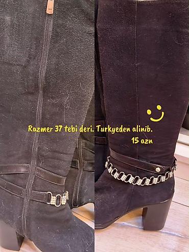 ugi ayaqqabi: - Qəhvəyi qısa qış çəkmələri: içi qalın süni kürklə isti, süet — 10
