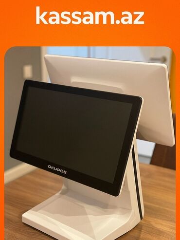 машинка для счета денег: İki ekranlı POS/kassa sistemi – OKUPOS - 15–17” ölçülü toxunma