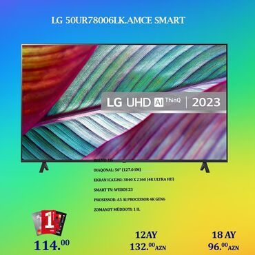 ikinci el tilvizir: Yeni Televizor LG OLED 49" 4K (3840x2160), Ünvandan götürmə, Pulsuz çatdırılma, Ödənişli çatdırılma