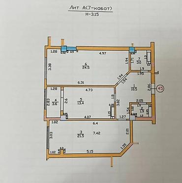 Продажа квартир: 2 комнаты, 80 м², ТЭЦ Элитка, 7 этаж — 8