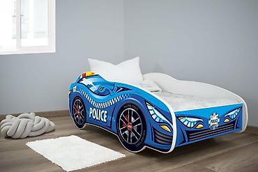 vans bele patike: Dečiji Krevet za dečake 140x70 cm – Trkački auto POLICE (šifra — 1