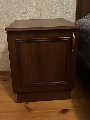 kamputer masası: Mebel dəsti – kompüter stolu və tumbə - Rəng: qoz ağacı tonlarında — 2