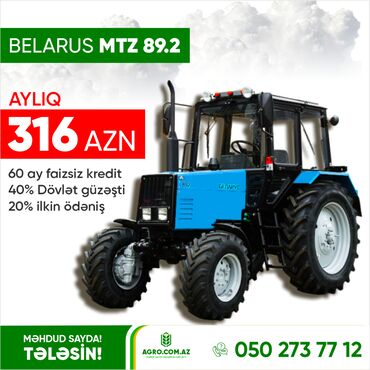 traktor 40: Belarus MTZ 89.2 Traktorları! Sərfəli al, daha çox qazan! Sınaqdan