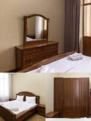 кровать для лежачих больных баку: 2 односпальные кровати, Трюмо, Шкаф, 2 тумбы, Б/у