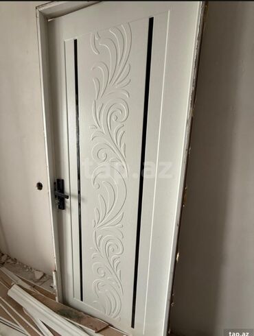 Otaq qapıları: Qonaq otağı üçün Yeni Otaq qapısı 90x205 sm Naliçnik ilə, Zəmanətli, Ödənişli quraşdırma, Pulsuz çatdırılma — 10