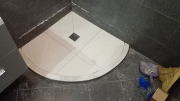 Duş poddonları: Duş gövdəsi/qabının hazırlanması – keramika və mərmər plitələrdən — 9