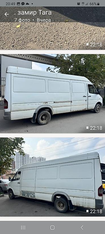 тент для велосипеда: Mercedes-Benz Спринтер: 1997 г., 2.3 л, Механика, Дизель, Фургон — 4