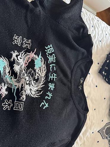 mayka turkce: Qara qısa top – dragon printli - Rəng: qara - Üzərində iri dragon — 2