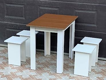 Masa və oturacaq dəstləri: Mətbəx üçün, Yeni, Açılmayan, Dördbucaq masa, 4 stul — 29