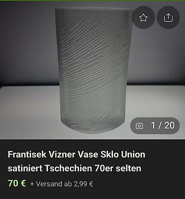 ormaric za igracke: Vaza 1971 g.cesko art staklo Frantisak Vizner Sklo Union. Vaza — 3