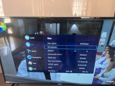 82 smart tv: VEGAS Televizor 109 ekran İçinde Youtube var Sadece ekranda bi çatdaq