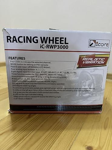 racing wheel: ICORE iC-RWP3000 Racing Wheel – 3‑in‑1 sükan seti (PS2/PS3/PC) — 3