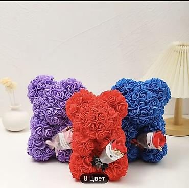 Цветы и букеты: Плюшевый медвежонок из роз — декоративная композиция в виде медведя — 1