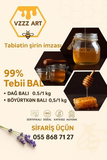 premium çay fabriki: VZZZ ART – Təbii Bal • 99% təbii bal • Növlər: - Dağ balı -