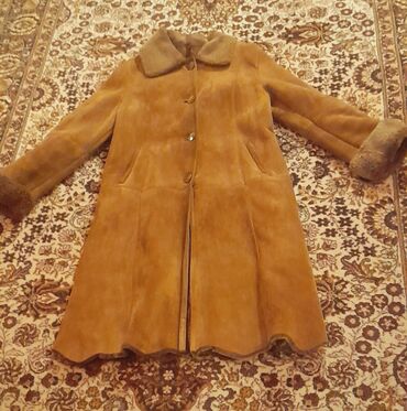 дубленка: Пальто XL (EU 42), цвет - Коричневый